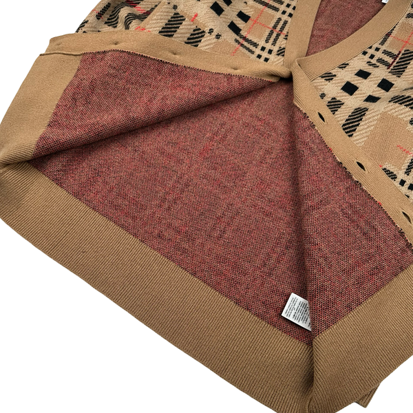 Burberry Nova Check Cashmere Cardigan Jumper - Small