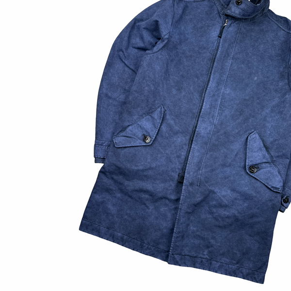 Stone Island Blue David TC Dust Colour Treatment Jacket - Large