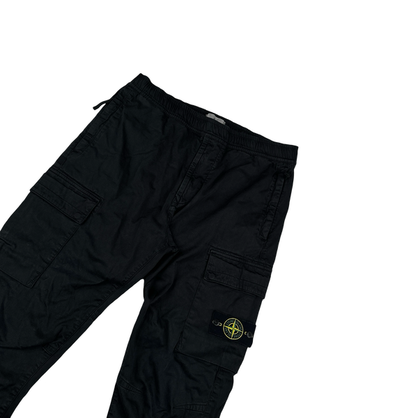 Stone Island 2022 Black RE T Cargo Trousers - 34"