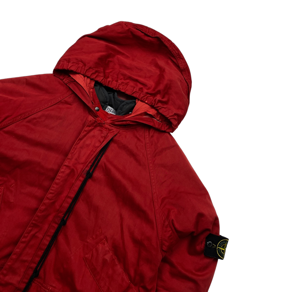 Stone Island Red Dual Layer Dutch Rope Cotton Jacket Medium Mat s Island