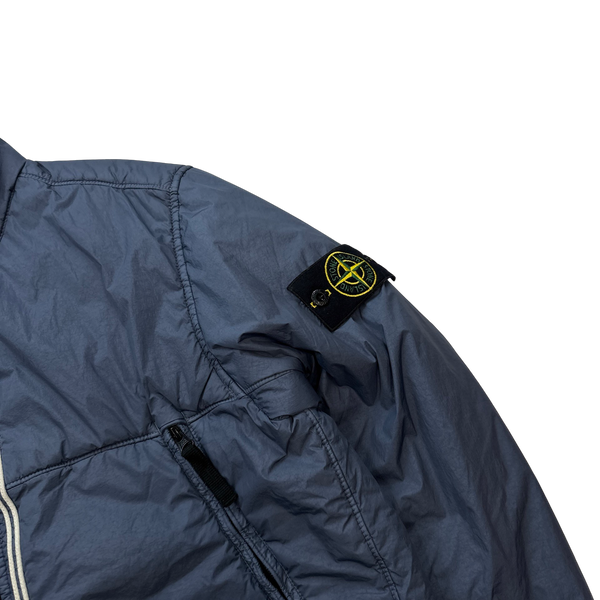 Stone Island 2019 Blue Crinkle Reps Padded Jacket - Medium
