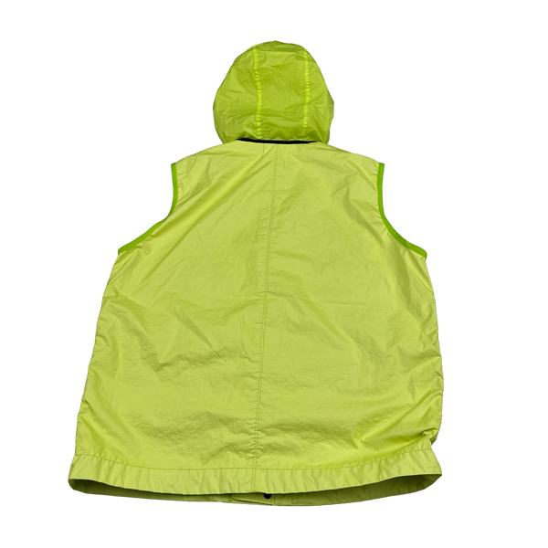 Stone Island 2022 Yellow Membrana 3L TC Centre Badge Gilet - Medium