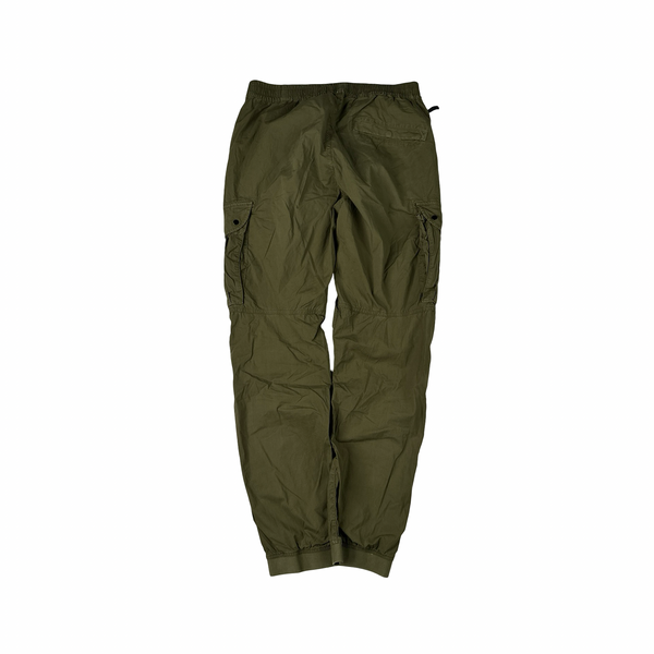 Stone Island 2021 Khaki Regular Tapered Cargo Trousers - 30"
