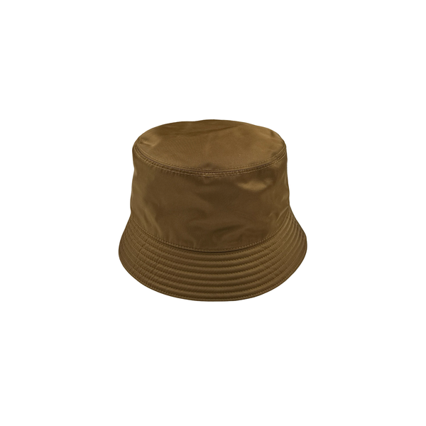 PRADA RE-NYLON BUCKET HAT BROWN “XLサイズ” Prada RE Nylon Brown Spellout Logo Bucket Hat - Medium