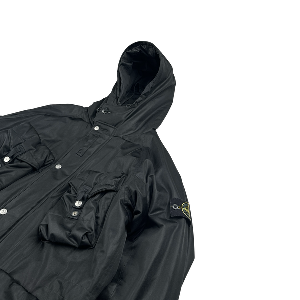 Stone Island Early 2000's Black Nylon Mesh Multipocketed Jacket - XL