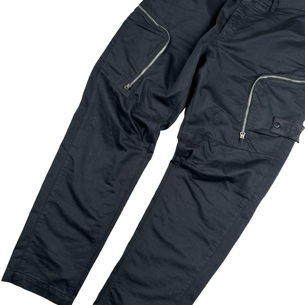 Stone Island Shadow Project 2020 Black Zipped Pocket Trousers Cargos - XL