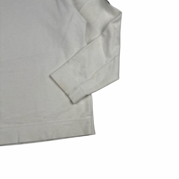 Stone Island Vintage White Fleecd Cotton Pullover Jumper - XL