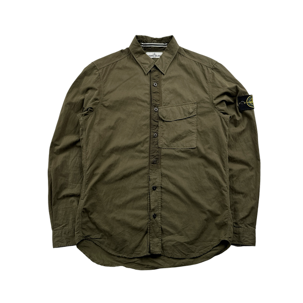 Stone Island 2013 Khaki Cotton Buttoned Shirt Medium