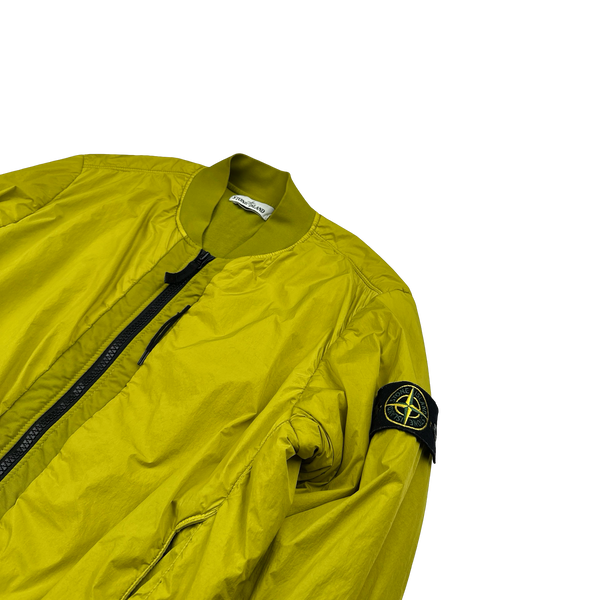 Stone Island 2017 Yellow Garment Dyed Crinkle Reps Jacket - Medium