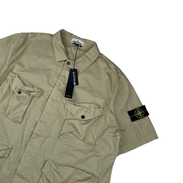 Stone Island 2022 Tan Short Sleeve Multi Pocket Shirt - 3XL