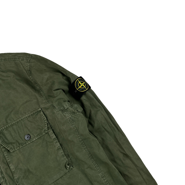 Stone Island 2021 Green Cotton Double Pocket Overshirt - XL
