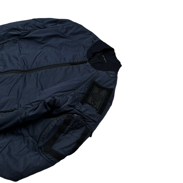 Stone Island 2011 Shadow Project Navy Nylon Cotton Lined Bomber Jacket - Medium