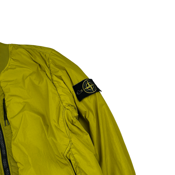 Stone Island 2017 Yellow Garment Dyed Crinkle Reps Jacket - Medium