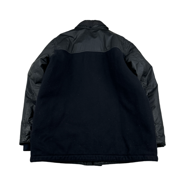 Stone Island 2013 Navy Panno Tinto In Capo Piu Mussola Gommata MGP Ghost Piece Jacket - XXL