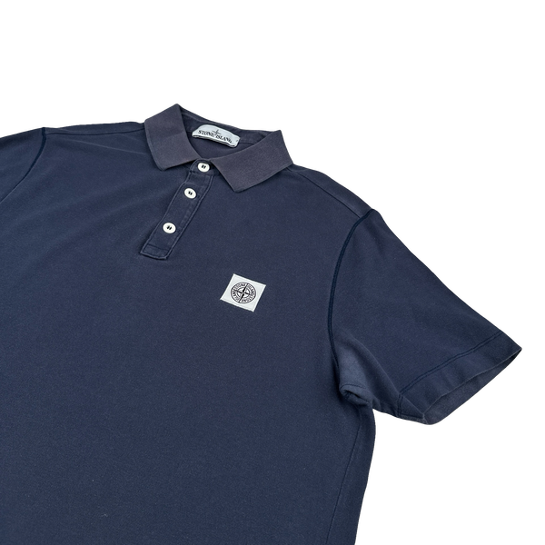 Stone Island Navy Polo Shirt - Large
