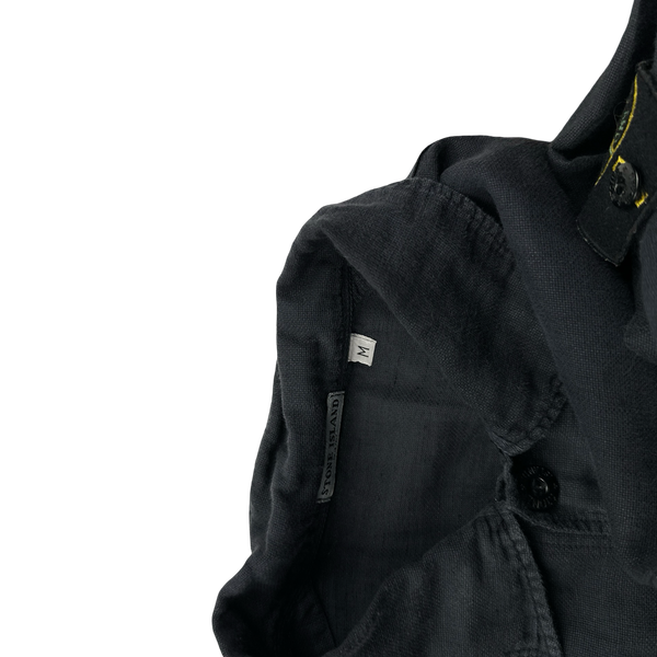 Stone Island 2004 Navy Blue Linen Shirt - Medium
