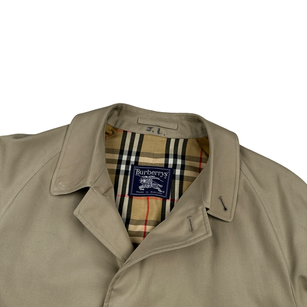 Burberry Nova Check Lined Tan Trench Coat - XXL