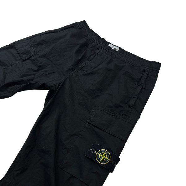 Stone Island New Season 2024 Black RE Fit Cargos - 36"