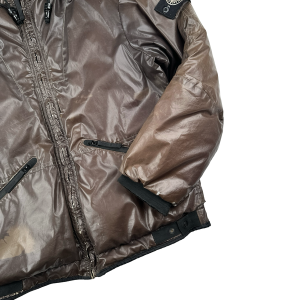 Stone Island 2010 Brown/Beige Colour Changing Ice Jacket - Medium