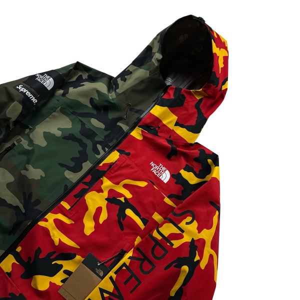 Supreme X North Face Split Camo Spellout Goretex Waterproof Jacket - XXL