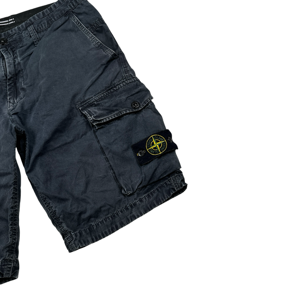 Stone Island 2020 Navy Cotton Cargo Shorts - 32"