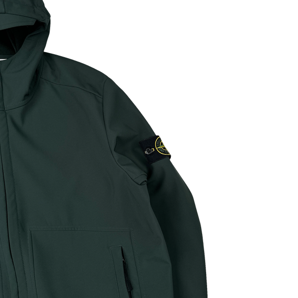 Stone Island 2016 Green Fleece Lined Soft Shell Jacket - XL