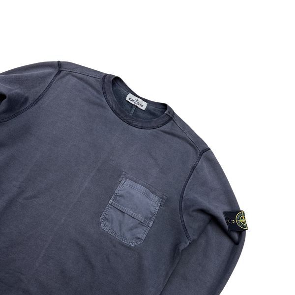 Stone Island 2013 Grey Contrast Seam Crewneck - Medium