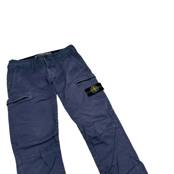 Stone Island 2020 Navy SK Cargo Trousers - 29"