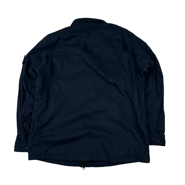 Stone Island 2014 Navy Double Lined Cotton Overshirt - 3XL
