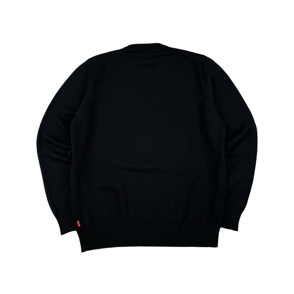 Stone Island x Supreme Thick Cotton Reflective Spellout Knit Jumper - Large