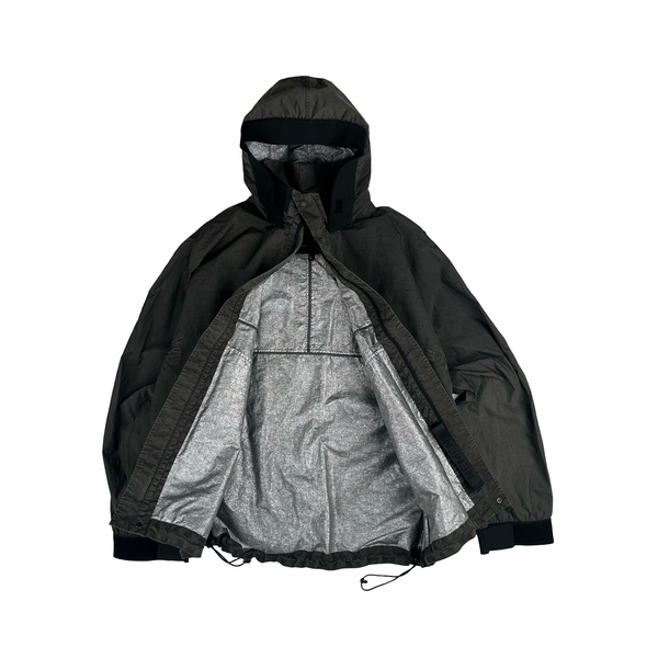 Nemen Grey Nylon Hooded Lightweight Jacket - Large