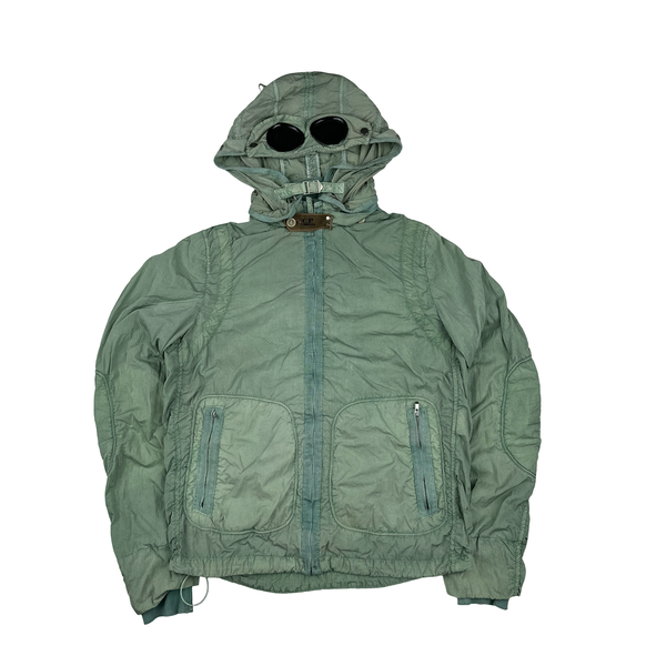 CP Company Chrome Shimmer Goggle Green Jacket - Medium