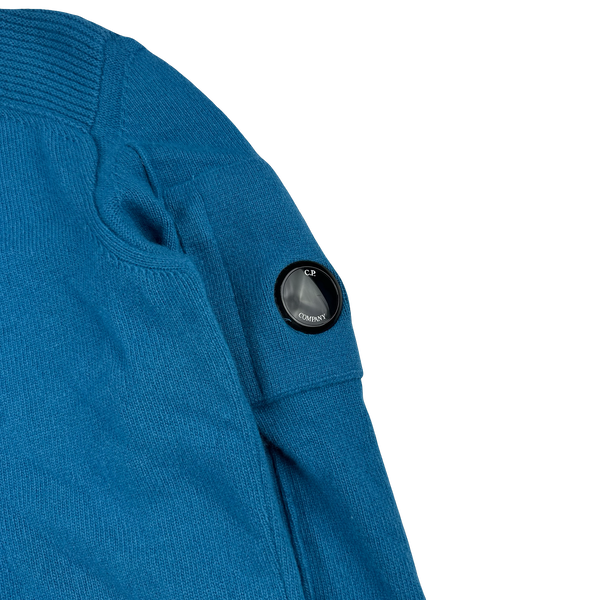 CP Company Blue Wool Knit Jumper - Small
