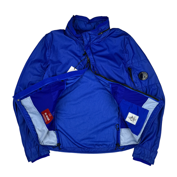 CP Company Blue Bi Mesh Lens View Jacket - Large