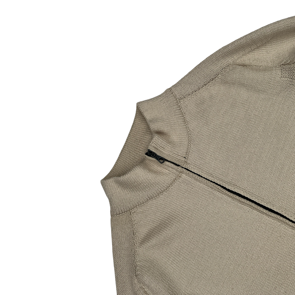 Stone Island 2003 Beige Silk Blend Vintage Knit Pullover - XL