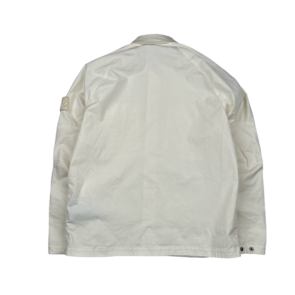 Stone Island 2020 White Thick Cotton Ghost Piece Overshirt - Medium