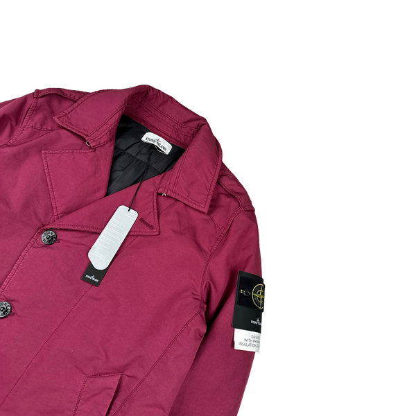 Stone Island 2018 Maroon Primaloft Lined David TC Trench Coat - XL