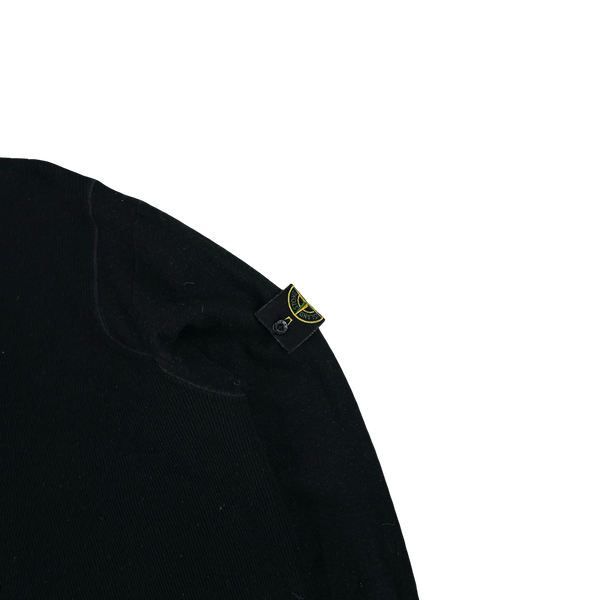 Stone Island 1999 Black Wool Vintage Pullover Mock Neck Jumper - XL