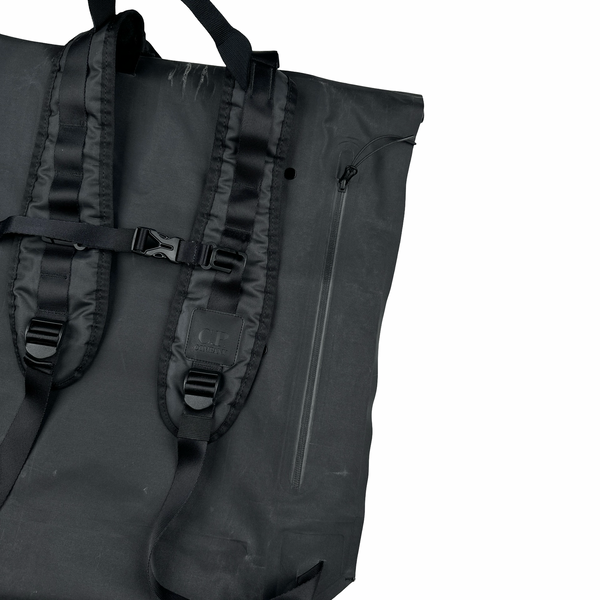 CP Company Black Nylon Resin Metropolis Dry Bag
