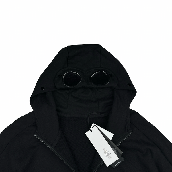 CP Company Black Cotton Goggle Hoodie - XXL