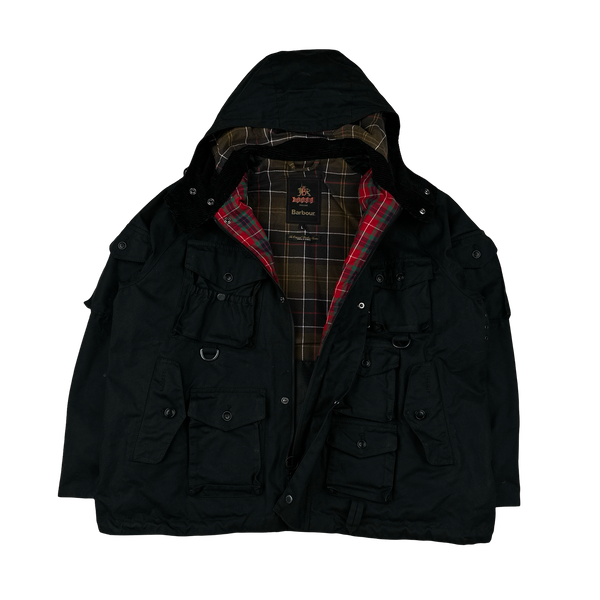Barbour X Baracuta Multi Pocket Shotgun Pocket Cotton Wax Jacket - Large