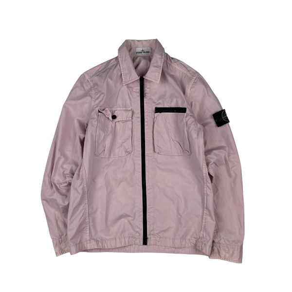 Stone Island 2017 Pink Garment Dyed Overshirt - Small