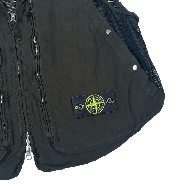Stone Island 2024 Black David Light-TC Poly Net Gilet - XXL