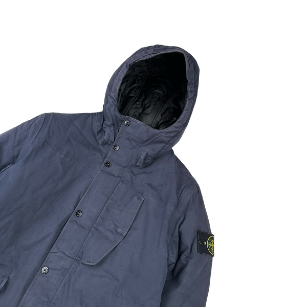 Stone Island 2013 Navy Primaloft 3L Performance Cotton Primaloft Jacket - Small