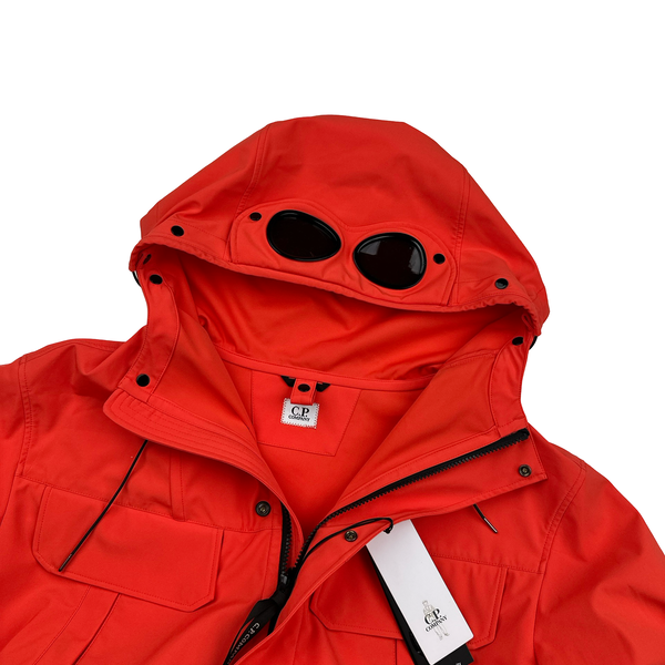 CP Company Corel Red Soft Shell R Hooded Jacket - Large