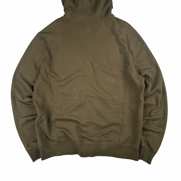 CP Company Khaki Cotton Goggle Hoodie - XXL