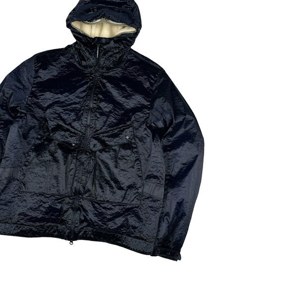 CP Company Navy Kan D Sherling Lined Goggle Jacket - XL
