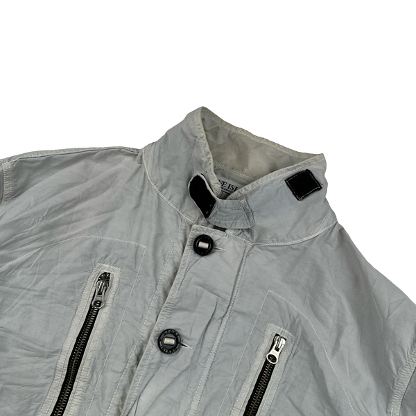 Stone Island 2010 Ice Blue Poly Cotton Field Jacket - XL