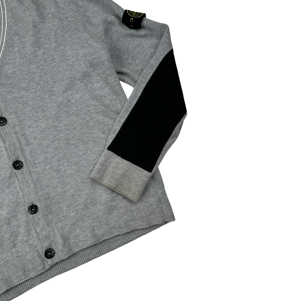 Stone Island Junior 2009 Grey Cotton Buttoned Cardigan - XS