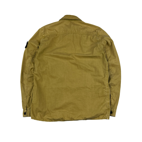 Stone Island 2019 Yellow Brushed Cotton Overshirt - Small